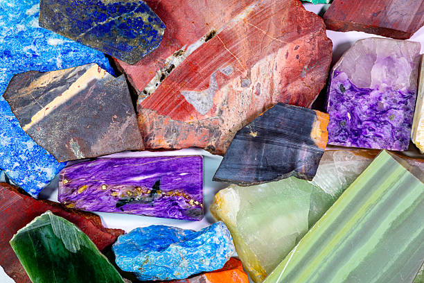 Background with textures of various natural stones