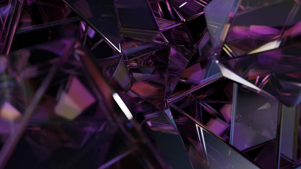 Geometric jewel surface template with abstract design